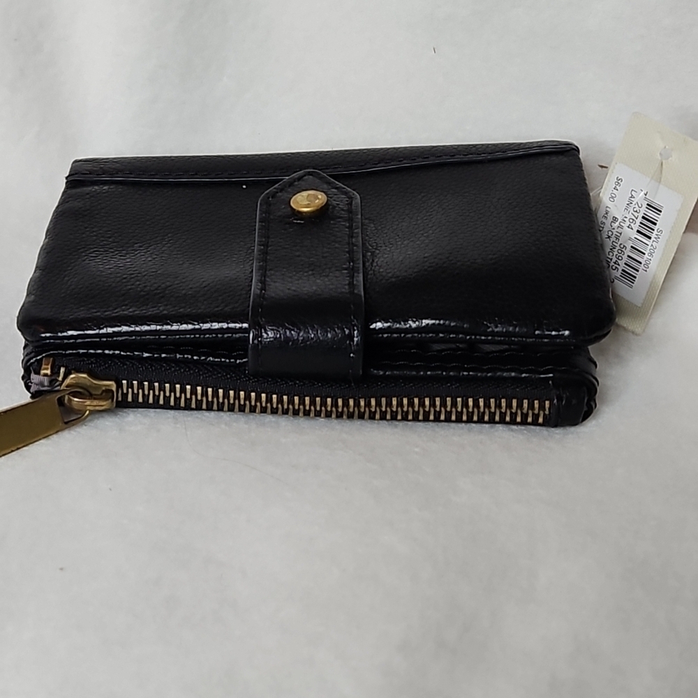 Fossil Lainie Wallet Women’s Pebbled Leather Black Multifunction 5" Credit Card - Picture 5 of 14